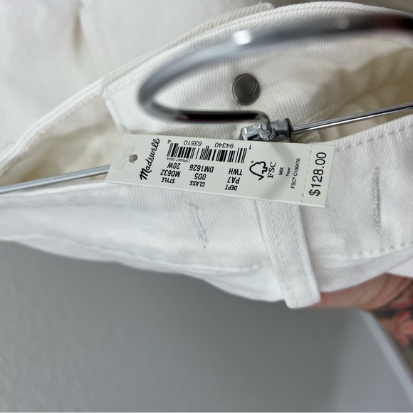 Madewell NWT The Plus‎ High-Rise Slim Boyjean in Tile White size 20W - Picture 5 of 13